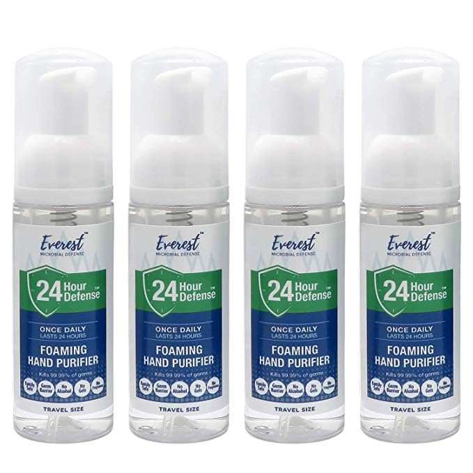 24 Hour Defense Foaming Hand Sanitizer | Kills 99.99% Of Germs | Stays Effective Throughout Hand Washings For 24 Hours Of Lasting Protection | Rich Moisturizing Foam | Fragrance Free (4 Pack)