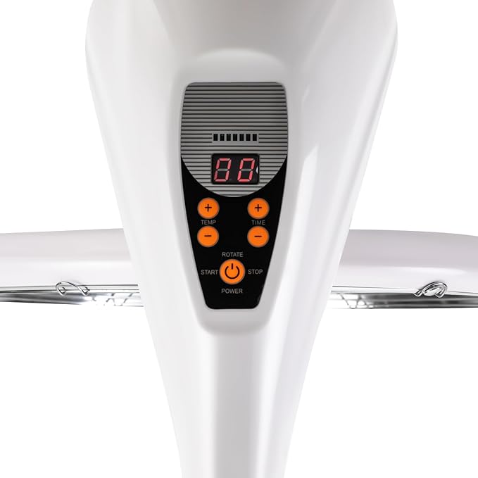 Stand Hair Dryer Orbiting Rotating Hair Processor Perm Styling for Salon Home Use (White)