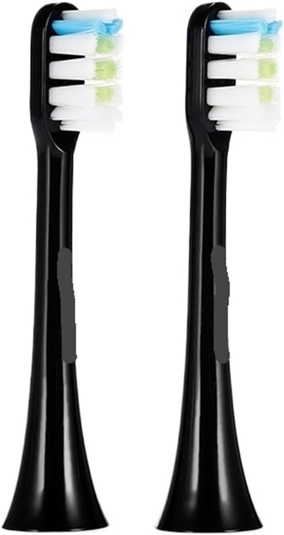 Compatible for SOOCAS Electric Toothbrush Heads Replacement X1 X3 X3U X5 Teeth Brush(Black 2 pcs)