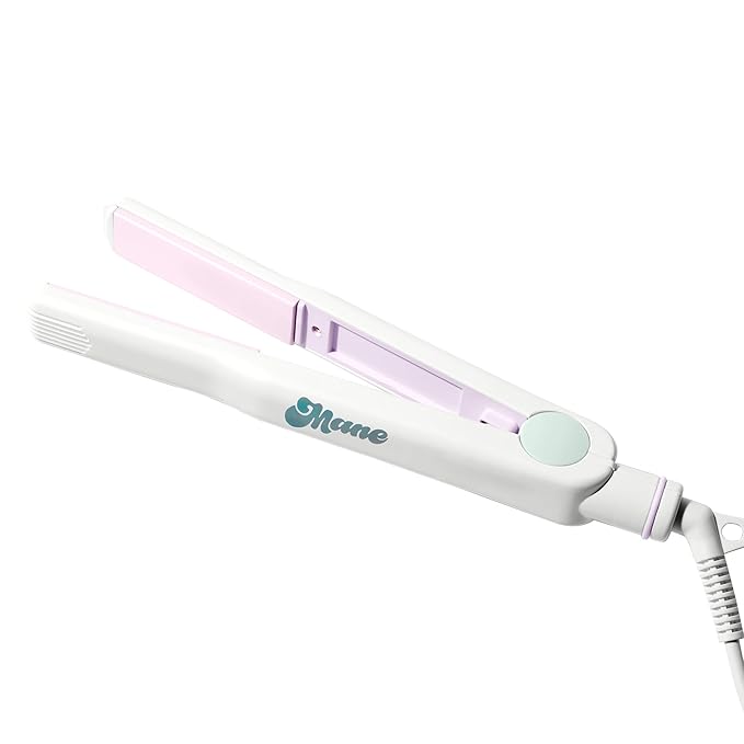 Mane Three Way Multi-Use Hair Straightener - 1 Ceramic Flat Iron Hair Curler and Waver All In One - Anti Frizz Styling Tools to Boost Volume &amp Shine - For All Types &amp Textures - Automatic S