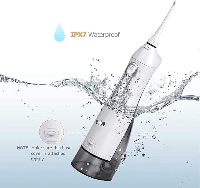 Water Flosser Cordless Teeth Cleaner 3 Modes Water Dental Flosser USB Rechargable Portable Oral Irrigator for Travel Braces &amp Bridges Care (White)