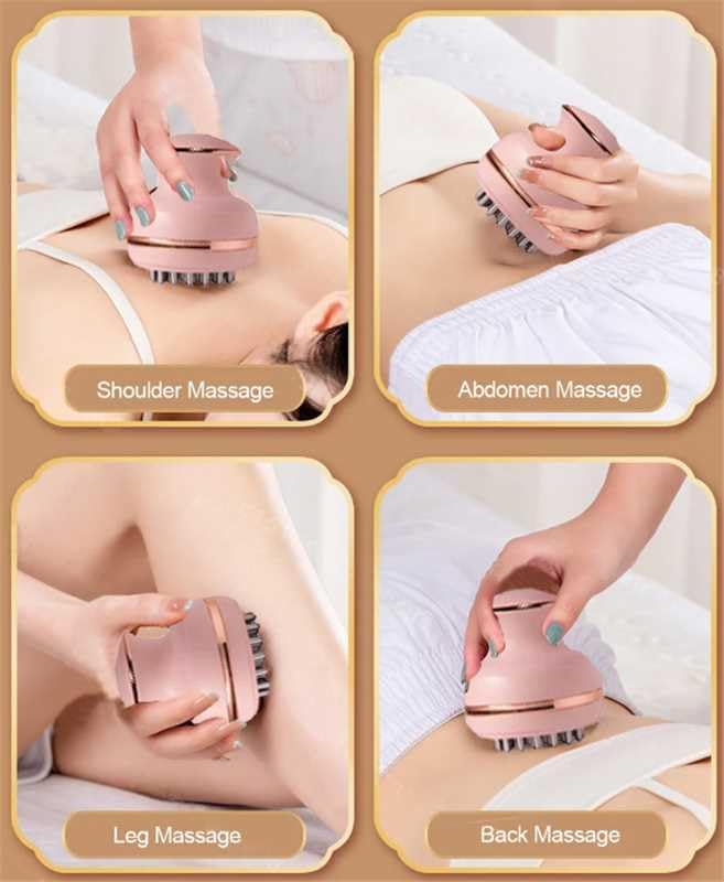 Small Lymphatic Drainage Massager &amp Anti Cellulite Massage Tool Handheld Electric Meridian BrushHelps Reduce Cellulite for ShoulderLegs Arms &amp Belly Body Sculpting Machine with Vibration