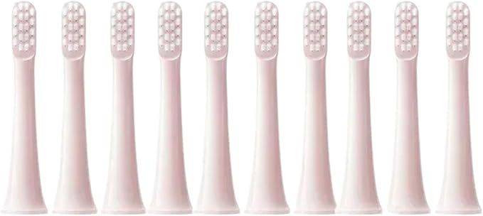 Compatible for 10PCS T100 Replacement Brush Heads Electric Toothbrush Vacuum Soft Bristle Suitable Nozzles(10Pink)