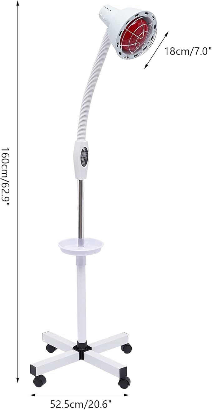 Infrared Light 275W Red Near Infrared Heat Lamp Adjustable Red Light Standing Lamp Set
