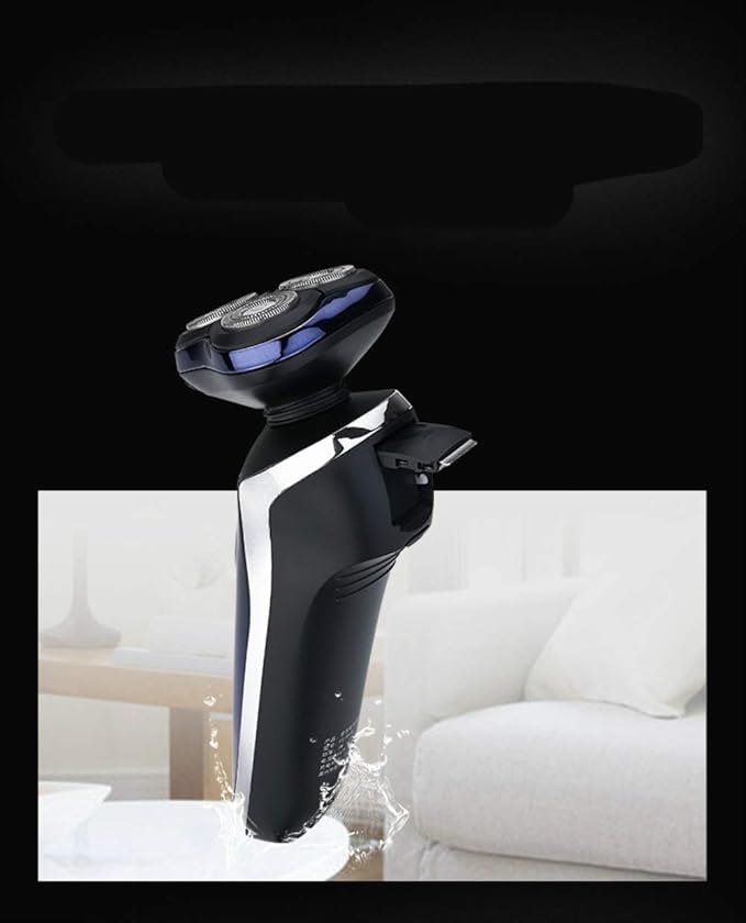 Electric Shavers for Men USB Rechargeable Shaver Waterproof Rotary Electric Shaver Grooming Kit with Hair Clipper Nose Hair Trimmer Facial Brush Dry and Wet Beard Trimme