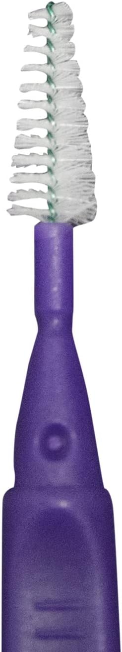 Premium Quality Interdental Brushes for Interproximal Cleaning Professional Interdental Cleaners Tight Teeth Pkg of 100 ProxyBrush by Vivid (X-Mas Tree 0.8mm Purple)