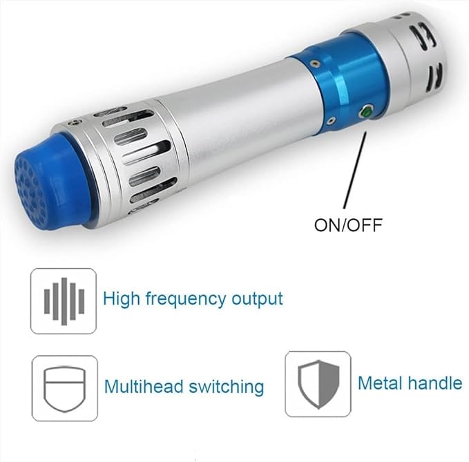 Extracorporeal Shockwave Therapy Machine ED Shock Wave for Erectile Dysfunction &amp Treatment and Relieve Pain with 7 Massage Heads