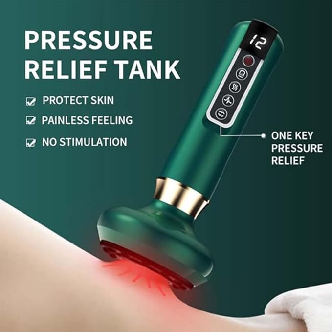 LELEBEAR Handheld Cellulite Massager 12 Levels Adjustable Massager Cordless Rechargeable Vibrating Massager for Arms Legs Back (White)
