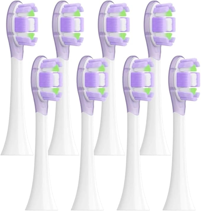 4/8PCS Replacement Brush Heads for Electric Toothbrush(8 pcs Purple)
