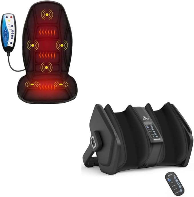 CuPiLo Full Back Massager with Heat Foot Massager with Heat