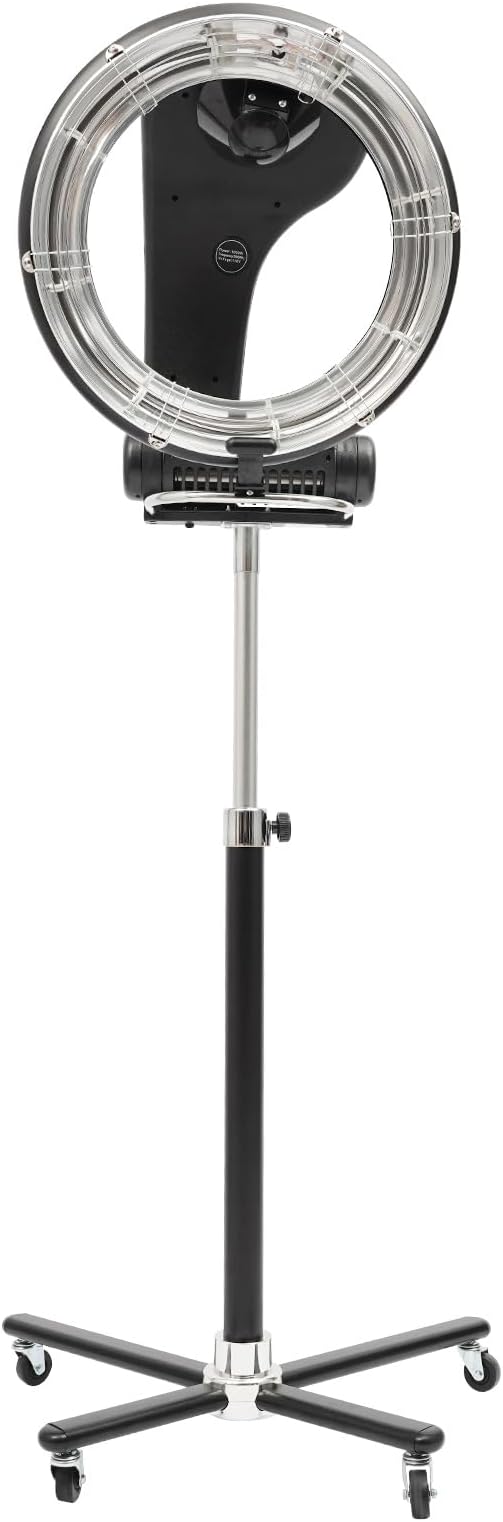 Professional Orbiting Rotating Hair Dryer 1000W Freestanding Hair Dryer with Wheels Multifunctional Standing Hair Dryer for Barber Stores Homes 0-60 Minutes Timing