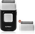 SUPRENT Foil Shaver for Men- Electric Rechargeable Balding Head Shaver- Beard Trimmer with 2 Replacement Shaver Head- Rechargeable Electric Razor Barber Supplies- Best Gifts for Men