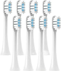 Compatible for MIJIA T301/T302/T501 Toothbrush - Soft Bristle Replacement Heads Vacuum Packaging(8 PCS White)