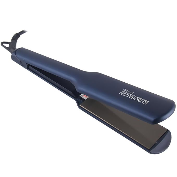 TOPCHANCES 110V Professional LCD Display Plates Flat Flat Iron Steam Hair Straightener Wide Plate Salon Infrared Flat Iron Ceramic Auto On/Off Temperature Control Hair Care Styling Tools