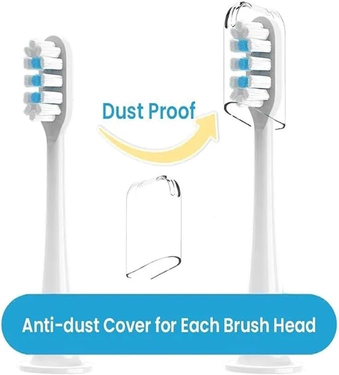 Replacement Brush Heads Compatible for T300 T500 T700 Electric Toothbrush(4pcs Green)