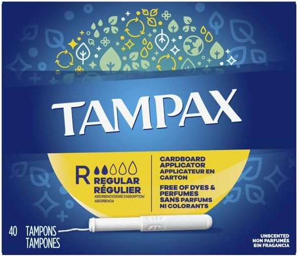 Tampax Cardboard Regular 40 Tampons (Pack of 4)