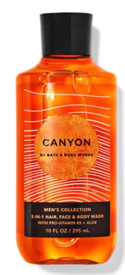 White Barn - Bath &amp Body Works - Men's Collection - 3 Piece Bundle - Spray - Body Cream - Shower Gel and Diamond Soap Soap (Canyon) Beige