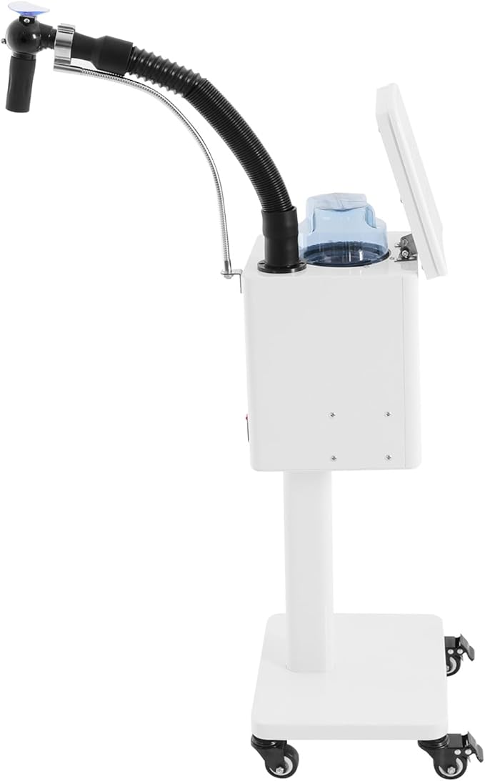 Nano Hair Steamer Professional Salon Nano Micro Mist Hair Steamer with Adjustable Telescopic Pipe &amp Foldable Control Interface Mobile Multifunctional Hair Care Equipment 4-Gear Adjustable