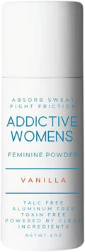 Addictive Womens Feminine Powder | Absorb Sweat | Fight Friction and Chaffing | Prevents Odor | Made from Natural Ingredients | Made in the USA (Vanilla)