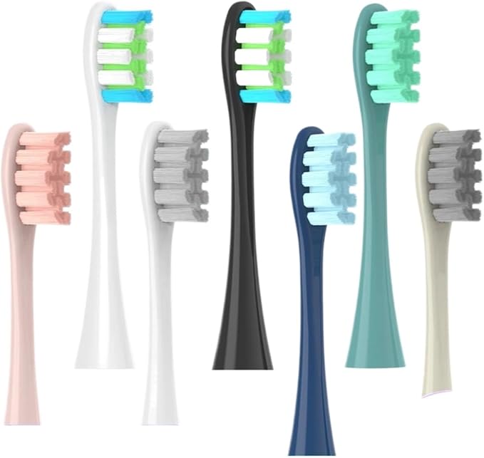 Replacement Brush HeadsaCompatible for Oclean Flow/X PRO Elite/X /F1/Z1/One/ Air2 Sonic Electric Toothbrush Nozzles(6 LVOC)
