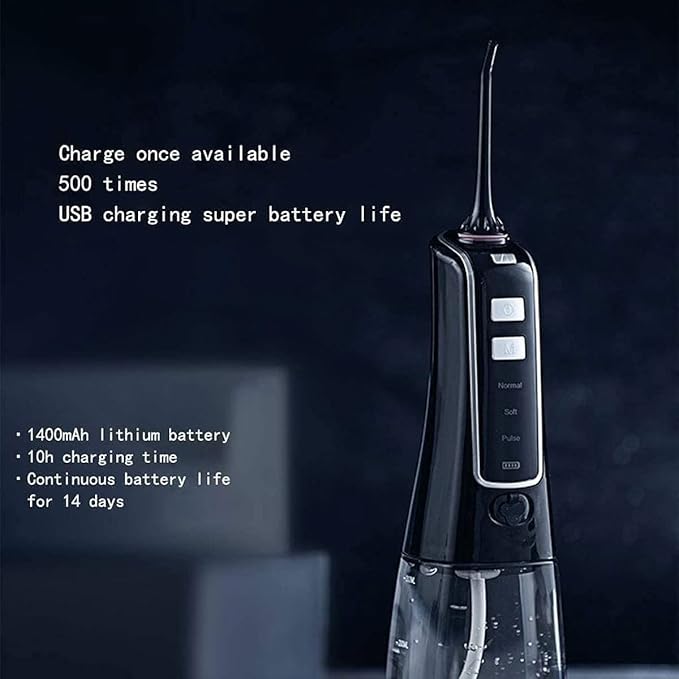 Water Flossers for Teeth Portable 300ML Electric Flosser Pick USB Rechargeable Water Teeth Cleaner Picks 3 Cleaning ModesIPX7 Waterproof (Color : B)