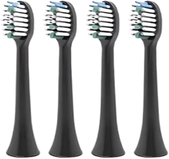 4pc Tooth Brush Head Replacement Compatibility for S100 Sonic Toothbrush(Black-4)