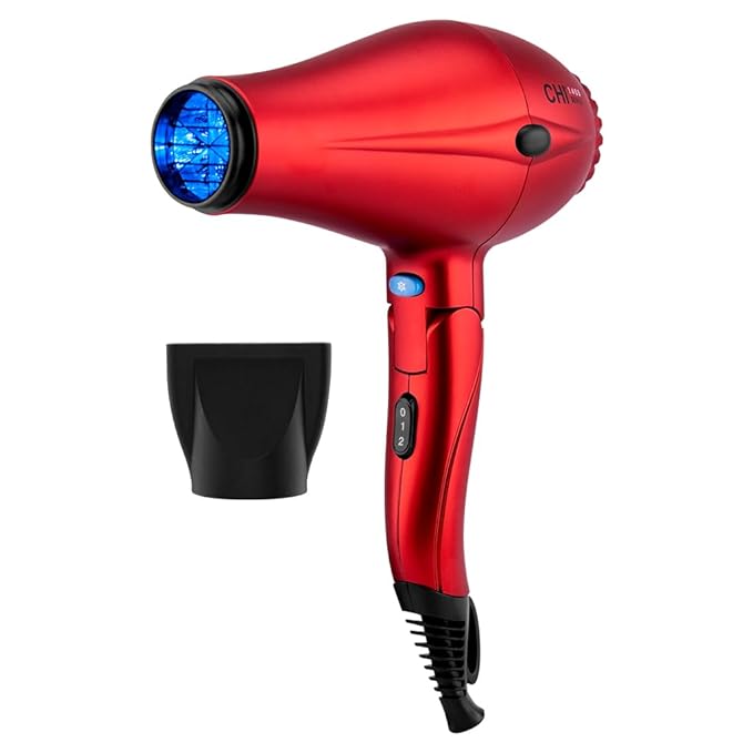 CHI 1400 Series Foldable Compact Hair Dryer Red 16 Oz (Pack of 3)
