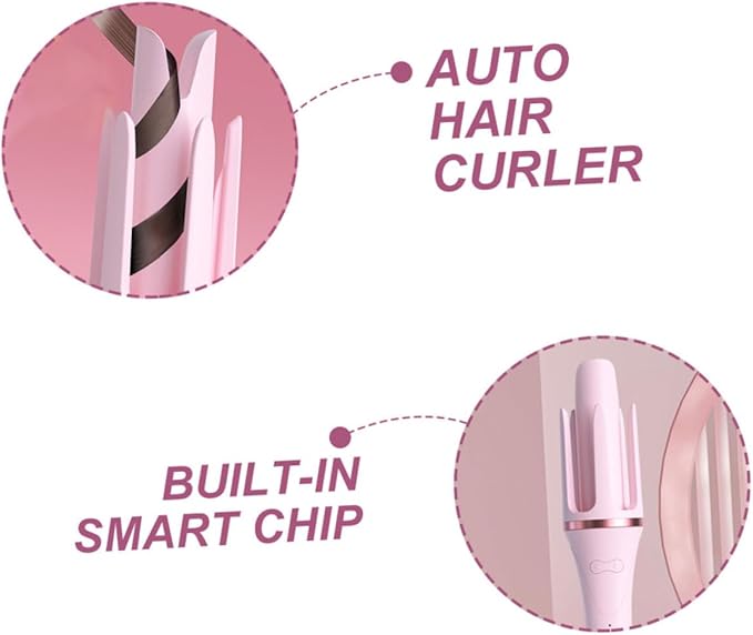 4pcs Handheld Automatic Hair Curler Self-Curling Styling Tool Fast Heating Lightweight Design for Effortless Curls for Home Use and Travel