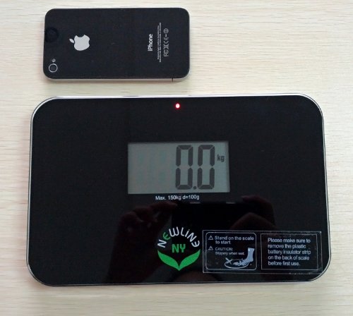 NewlineNY Auto Step On Super Mini Travel Bathroom Scale 5.25 x 8.5 SBB0638SM: Black