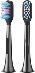 2/4 PCS Compatible for Mijia T501/T501C Toothbrush Heads(2pcs Black)