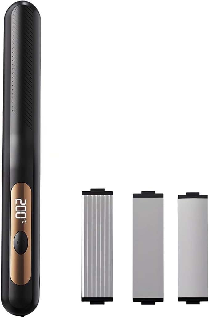 3-in-1 Hair Iron Cordless &amp LCD for Travel Use