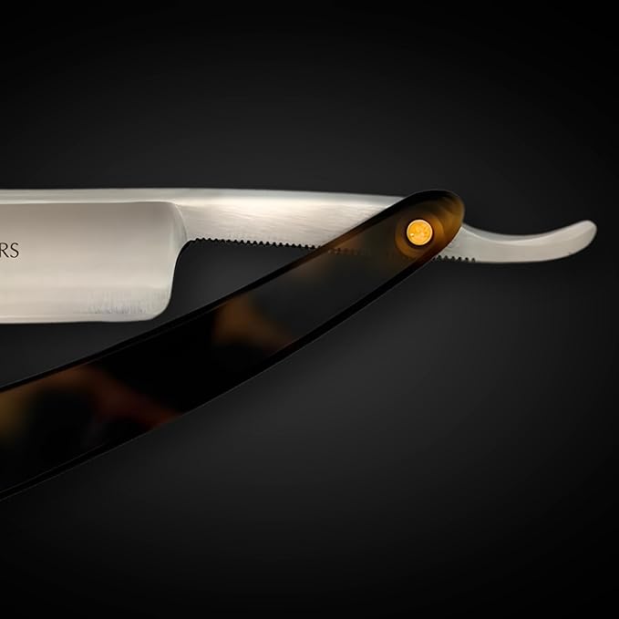 Shaving Straight Edge Razor from Saki Shears (Blonde Tortoise)