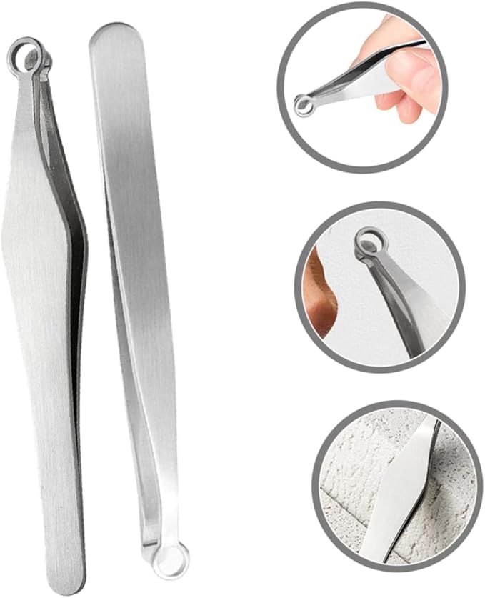 Gatuida 8pcs Nose Hair Trimmer and Tweezers Ergonomic Manual Nasal Clippers for Men and Reusable Nose Hair Removal Tools for Travel and Personal Care