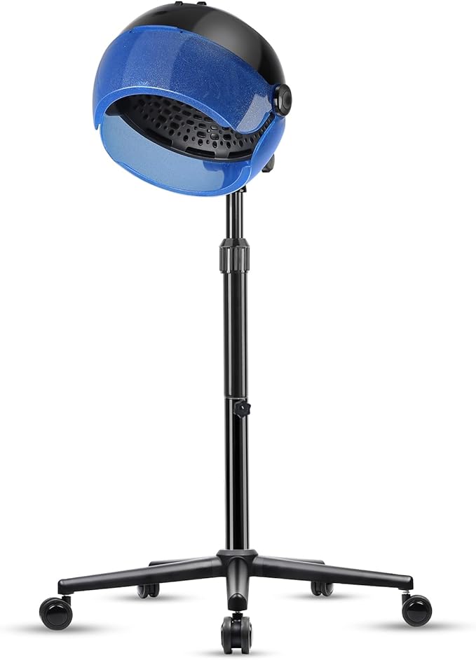 Hooded Hair Dryer 1500W Standing Hair Dryer with Time Settings Touch Controls and 3 Temperature Modes Height Adjustable Ionic Hooded Dryer Professional Hooded Dryer for Home or Salon Use