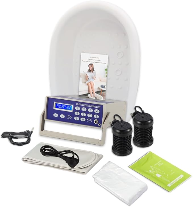 Ionic Detox Foot Bath Machine with Tub Ionic Foot Spa Detox Machine for Home Use Negative Ion Foot Detox Spa with 2 Arrays Easy to Use Safe &amp Effective for Relaxation &amp Body Cleansing