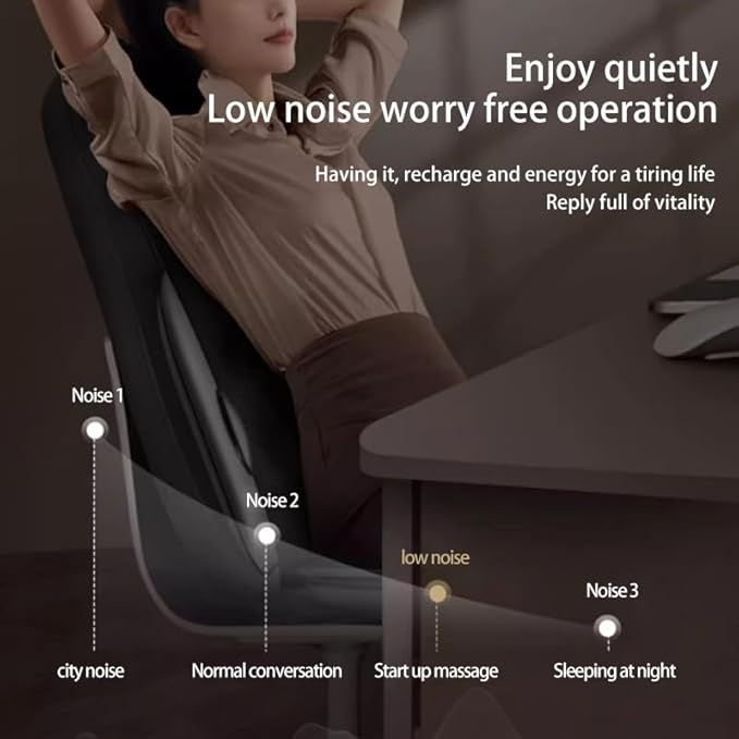Beloving Shiatsu Neck &amp Back Massager with Heat Massager Chair Pad with Deep-Kneading Nodes Adjustable Seat Massager for Full Body Relaxation Use at Home Office