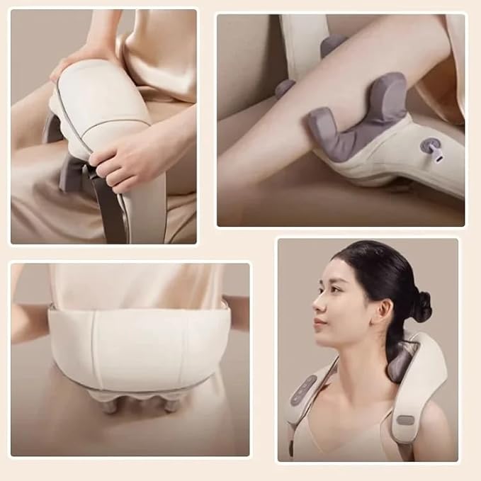 Massagers for Neck and Shoulder with Heat Shoulder Back Neck Massager for Pain Relief Deep Tissue Simulate Human Hand Grasping and Kneading (2Pcs)