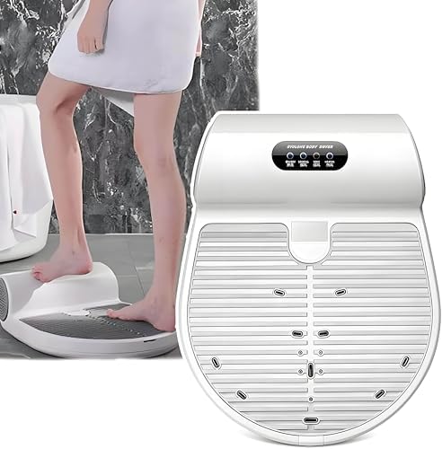 1350W Negative Ions Body Heater Blow Dryer - Waterproof IPX7 Foot Touch Screen Hair Dryer for After Shower Ideal for Bathrooms Hotels &amp Gyms No Scale Build-Up