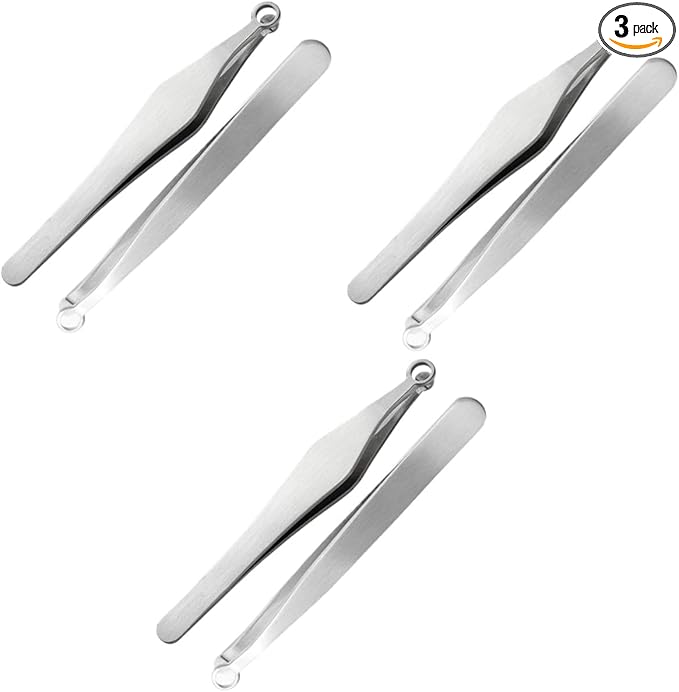 6pcs Stainless Steel Nose Hair Scissors and Tweezers for Safe and Precise Grooming Lightweight and Nose Hair Trimmer Tools for Men and Women
