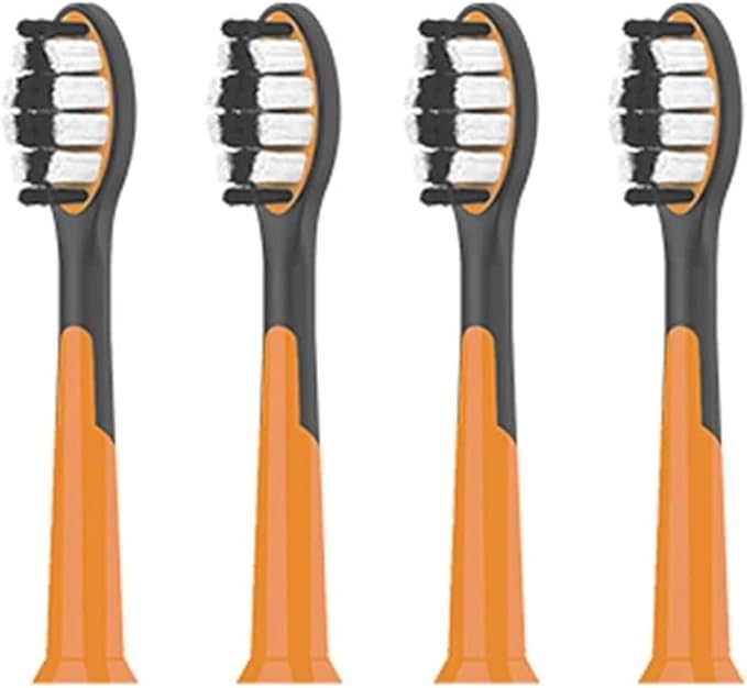 Compatible for SUBORT Heads S9 Electric Toothbrush Replacement(4 Black Brush Head)