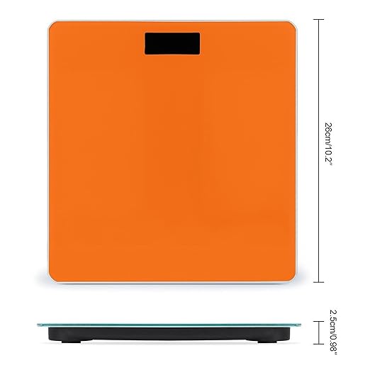 Women's Digital Bathroom Weighing Scale Automatic Switch Energy Saving Scale Smart Scale for Body Weight Orange