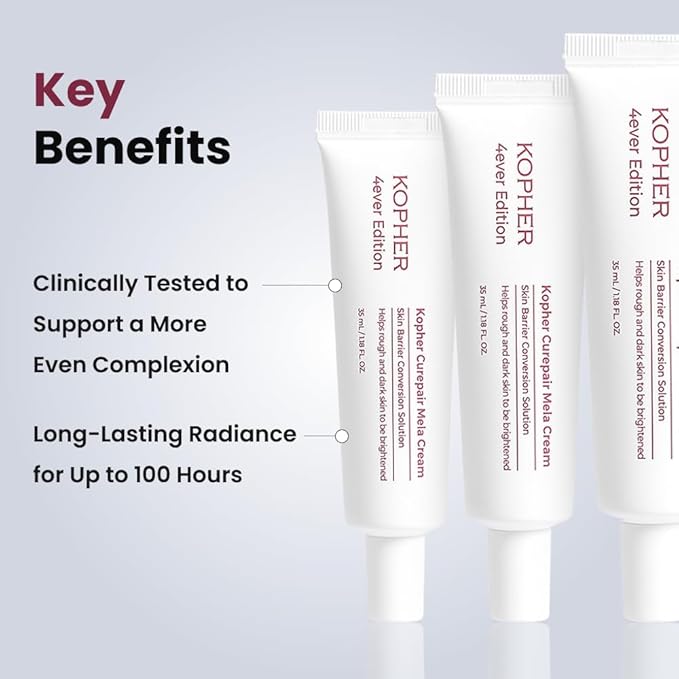 Kopher Curepair Mela Cream[4ever Edition] with 10GF Soothing &amp Repairing Moisturizer for Sensitive Skin - Redness Relief Barrier Strengthening Skin Korean Skincare (1.18 fl.oz.)