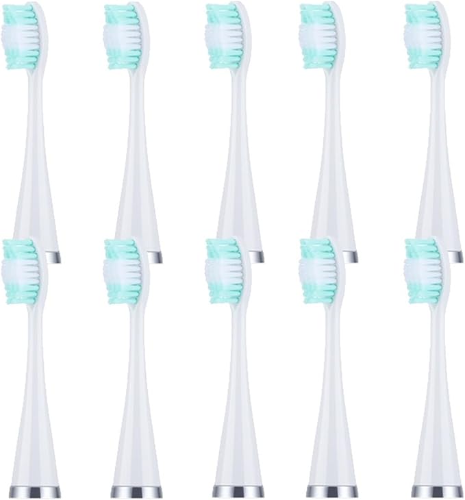 10pcs Replacement Brush HeadsCompatible for Sonic Electric Teeth(White)