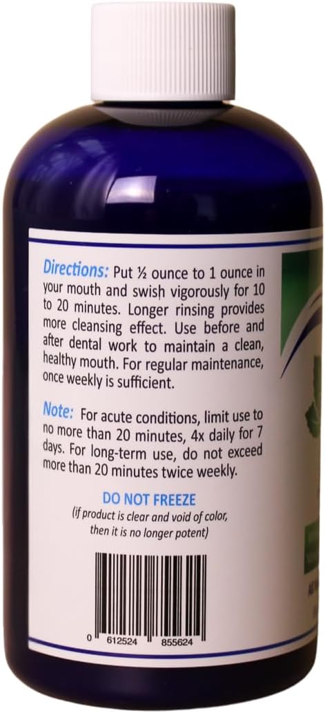 Nature's Rite Colloidal Silver - Oral and Dental Therapy - Mouthwash for Fresh Breath and Healthy Gums - All Natural Oral Care Solution - Polysorbate 20 Silver Colloid Peppermint Oil - 236 ml