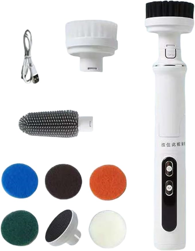 Cordless Automatic Rotation Tool Featuring Multiple Brush Head for Efficient Electric Brush