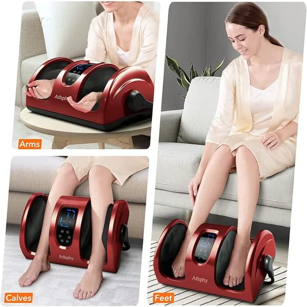 Foot Massager with Heat &amp Remote 5-in-1 Reflexology System US Warehouse