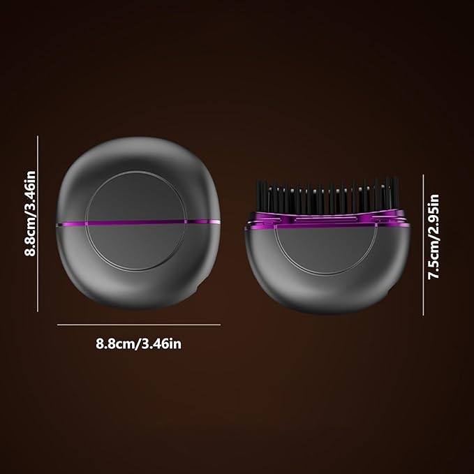 Mini-Hair Straightener Brush for Hair Cordless Hair Straightener &amp Styler Comb Portable Hair-Brush for Travel Constant Heat Technology for Even Temperature Distribution