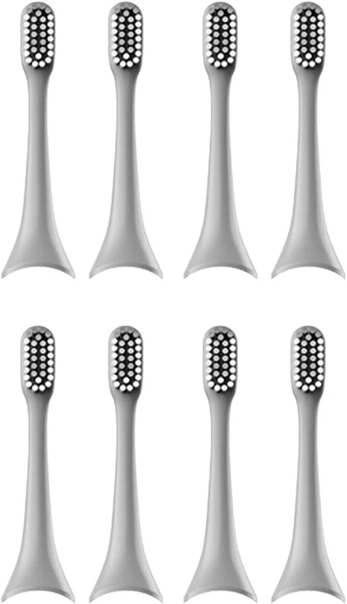T+/T2 Electric Toothbrush Head Accessories Adult Replacement Brush 4/8pcs(Grey 8pcs)