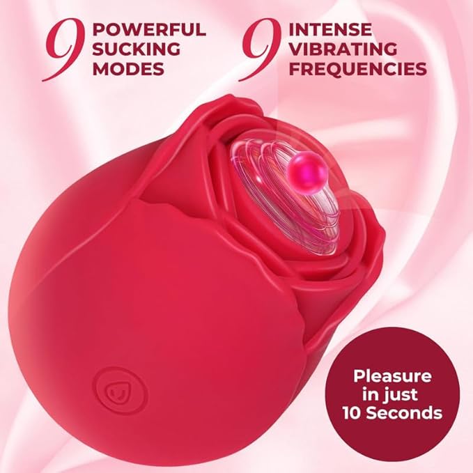 2026 Upgraded Version 10 Intense Suction Patterns 10 Continuous Insertion Rose Adult Tool 2025 Women Toys Automatic Electric Adult Toys Machine USB Rechargeable XJH-Red07