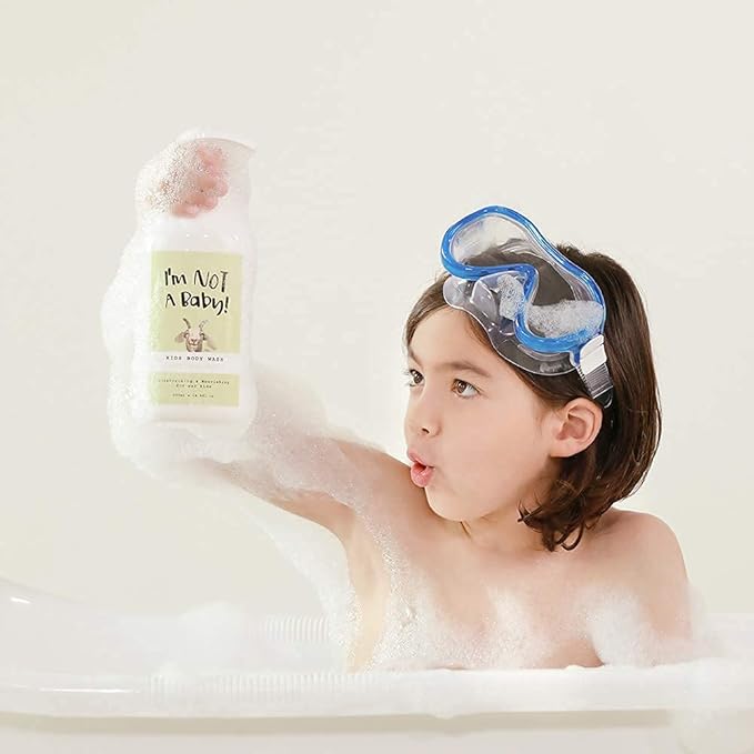 I'm NOT A Baby! Kids Body Wash– Dermatologist Tested Allergen free Cruelty-free PETA Gentle for Kids Goat Milk 16.9 Fl Oz